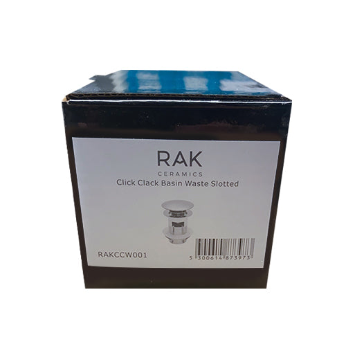 RAK Click Clack Slotted Basin Waste - Chrome - Unbeatable Bathrooms
