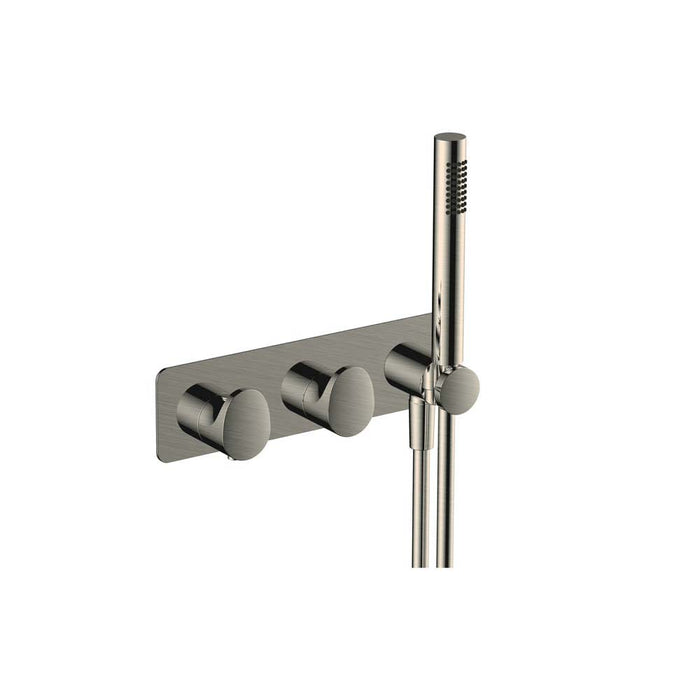 RAK Horizontal Dual Outlet Thermostatic Concealed Shower Valve with Handset - Unbeatable Bathrooms