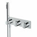 RAK Horizontal Dual Outlet Thermostatic Concealed Shower Valve with Handset - Unbeatable Bathrooms