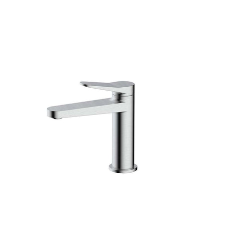 RAK Petit Round Standard Basin Mixer - Brushed Nickel - Unbeatable Bathrooms