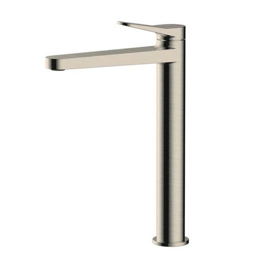 RAK Petit Round Tall Basin Mixer - Brushed Nickel - Unbeatable Bathrooms
