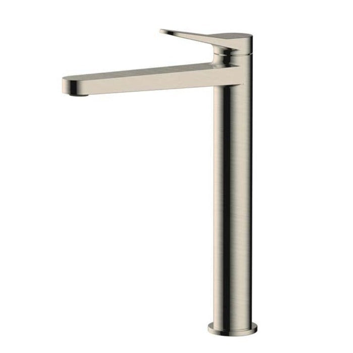 RAK Petit Round Tall Basin Mixer - Brushed Nickel - Unbeatable Bathrooms