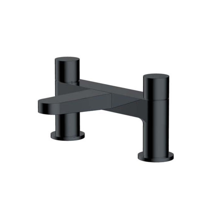 RAK Ceramics Petit Round Deck Bath Filler - Matt Black - Unbeatable Bathrooms