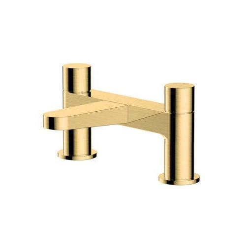 RAK Ceramics Petit Round Deck Bath Filler - Brushed Gold - Unbeatable Bathrooms