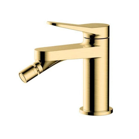 RAK Ceramics Petit Round Bidet Mixer Tap - Brushed Gold - Unbeatable Bathrooms