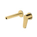 RAK Ceramics Petit Round Wall Mounted Single Lever Basin Mixer - Brushed Gold - Unbeatable Bathrooms