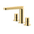 RAK Ceramics Petit Round Deck Mounted 3 Hole Basin Mixer - Brushed Gold - Unbeatable Bathrooms