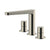 RAK Ceramics Petit Round Deck Mounted 3 Hole Basin Mixer - Brushed Nickel - Unbeatable Bathrooms