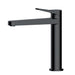 RAK Petit Round Mid Height Basin Mixer - Matt Black - Unbeatable Bathrooms