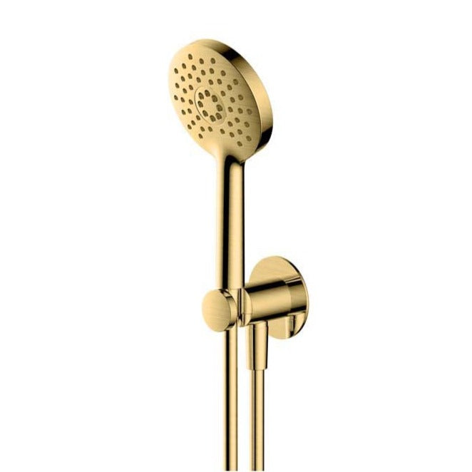 RAK Ceramics Petit Round Wall Mounted Shower Set - Brushed Gold - Unbeatable Bathrooms
