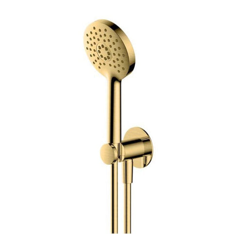 RAK Ceramics Petit Round Wall Mounted Shower Set - Brushed Gold - Unbeatable Bathrooms