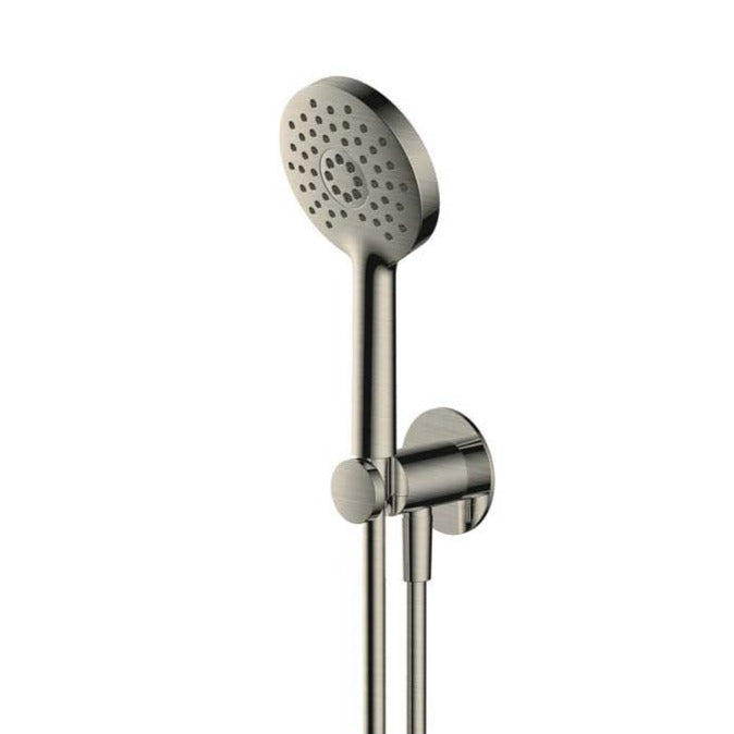 RAK Ceramics Petit Round Wall Mounted Shower Set - Brushed Nickel - Unbeatable Bathrooms