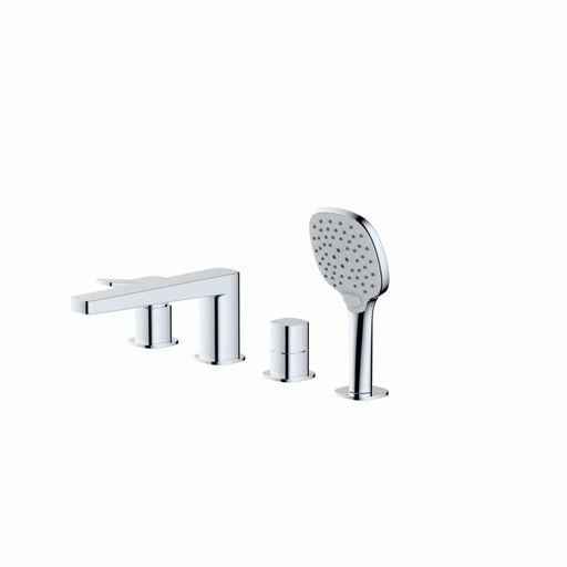 RAK Ceramics Petit Square 4 Hole Deck Mounted Bath Shower Mixer - Unbeatable Bathrooms