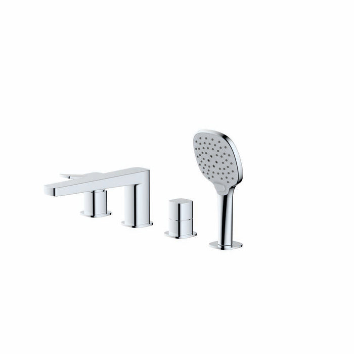 RAK Ceramics Petit Square 4 Hole Deck Mounted Bath Shower Mixer - Unbeatable Bathrooms