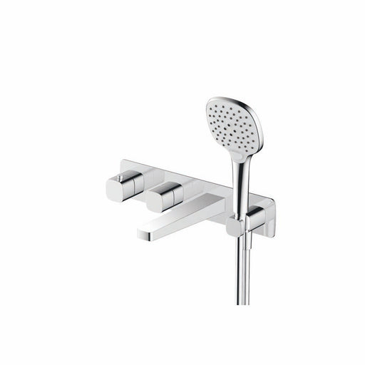 RAK Ceramics Petit Square Wall Mounted Thermostatic Bath Shower Mixer - 2 Outlet - Unbeatable Bathrooms