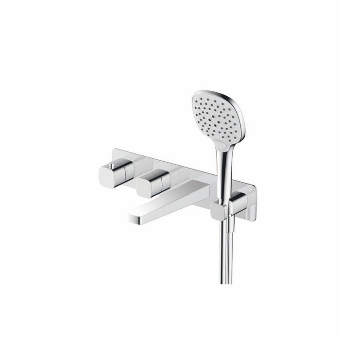 RAK Ceramics Petit Square Wall Mounted Thermostatic Bath Shower Mixer - 2 Outlet - Unbeatable Bathrooms