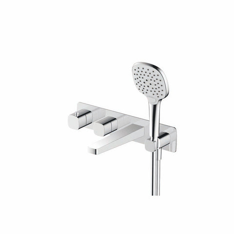RAK Ceramics Petit Square Wall Mounted Thermostatic Bath Shower Mixer - 2 Outlet - Unbeatable Bathrooms
