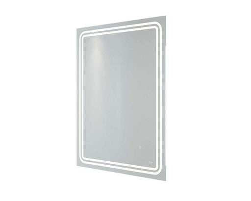 RAK Pluto 60cm x 80cm LED Illuminated Portrait Mirror with demister,shavers socket and touch sensor switch - Unbeatable Bathrooms