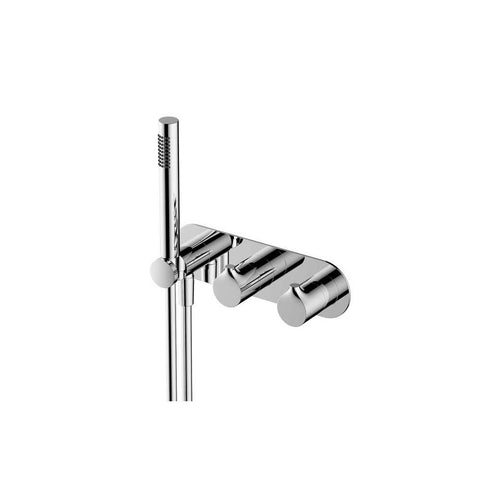 RAK Sorrento Horizontal Dual Outlet Thermostatic Concealed Shower Valve with Handset - Unbeatable Bathrooms