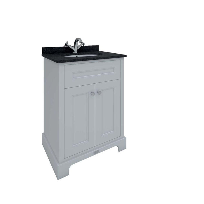 RAK Washington 600/800mm Vanity Unit - Floor Standing 2 Door Unit with Round Drop-In Basin - Unbeatable Bathrooms