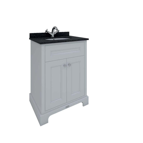 RAK Washington 600/800mm Vanity Unit - Floor Standing 2 Door Unit with Round Drop-In Basin - Unbeatable Bathrooms