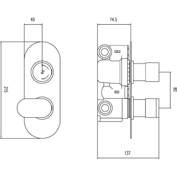 Hudson Reed Twin Thermostatic Shower Valve - Unbeatable Bathrooms