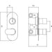 Hudson Reed Twin Thermostatic Shower Valve - Unbeatable Bathrooms