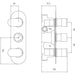 Hudson Reed Triple Thermostatic Shower Valve - Unbeatable Bathrooms