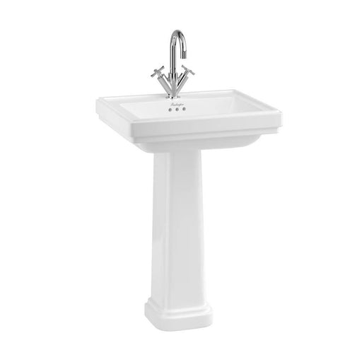 Burlington Riviera 58/65cm Square Pedestal Basin - 0, 1, 2 & 3TH - Unbeatable Bathrooms