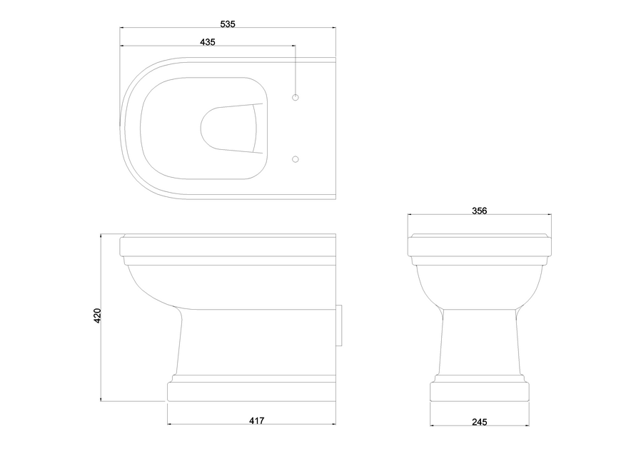 Burlington Riviera Back-To-Wall Toilet - Unbeatable Bathrooms