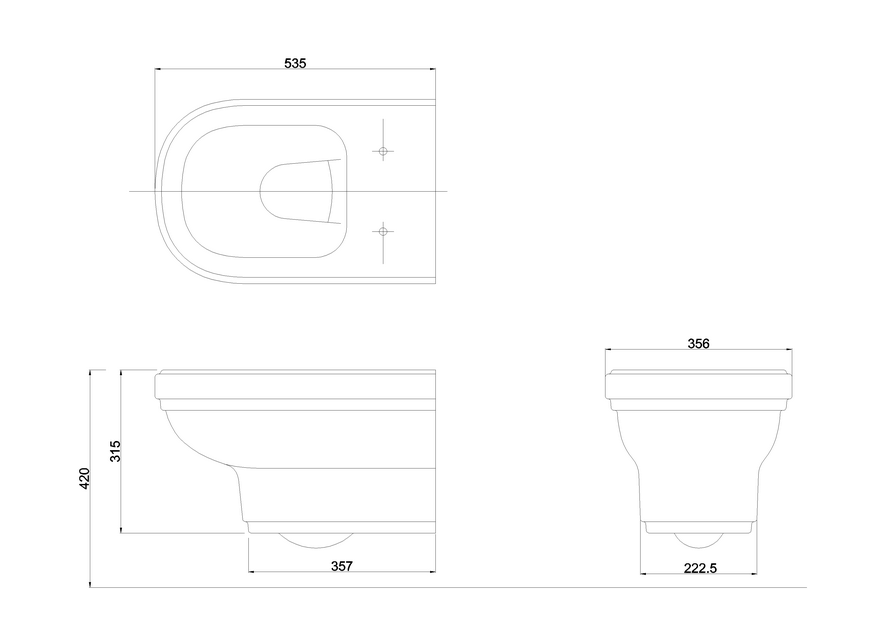 Burlington Riviera Wall Hung WC - Unbeatable Bathrooms