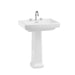Burlington Riviera 58/65cm Square Pedestal Basin - 0, 1, 2 & 3TH - Unbeatable Bathrooms