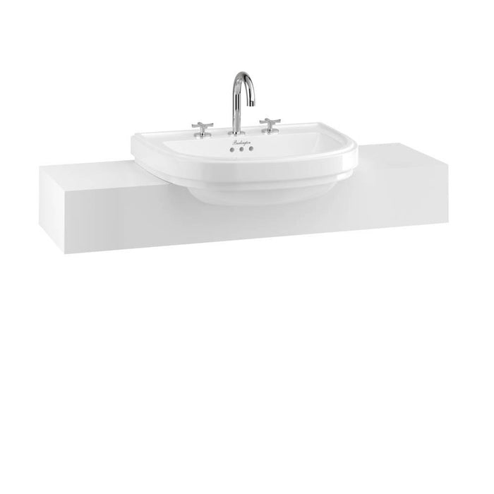 Burlington Riviera 580mm Semi-Recessed Basin - 1, 2 & 3TH - Unbeatable Bathrooms