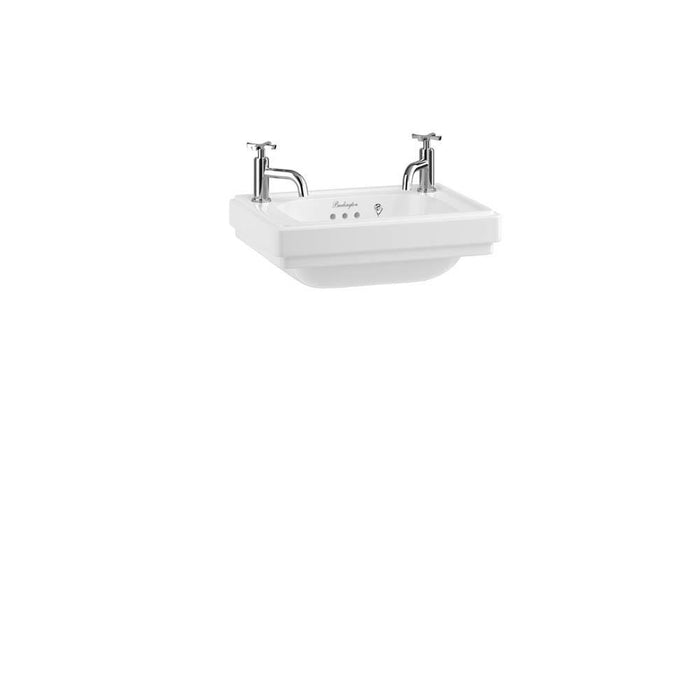 Burlington Riviera 450mm 2TH Wall Hung Cloakroom Basin - Unbeatable Bathrooms