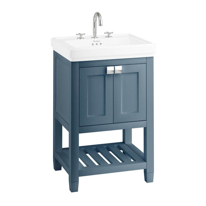 Burlington Riviera Vanity Unit - Floor Standing 2 Door Unit with Riviera Square Basin - Unbeatable Bathrooms