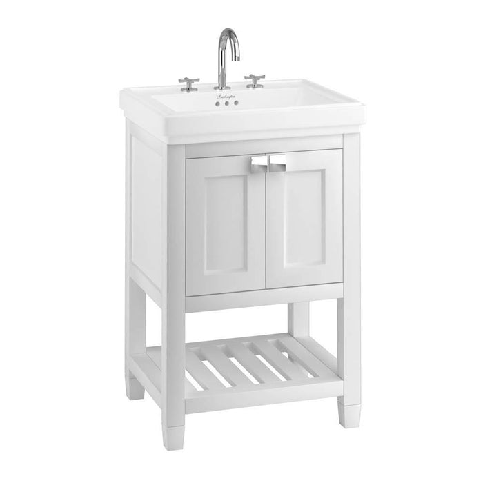 Burlington Riviera Vanity Unit - Floor Standing 2 Door Unit with Riviera Square Basin - Unbeatable Bathrooms