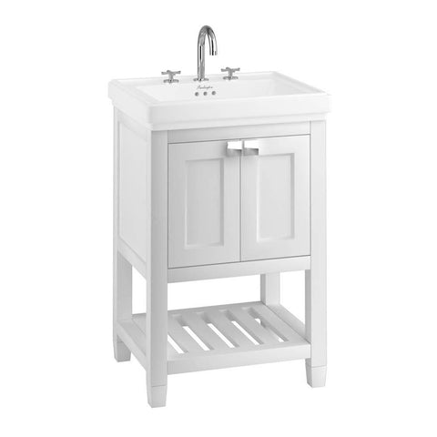Burlington Riviera Vanity Unit - Floor Standing 2 Door Unit with Riviera Square Basin - Unbeatable Bathrooms