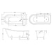 Hudson Reed Brockley 15/1700mm Freestanding Slipper Bath - Unbeatable Bathrooms