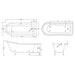 Hudson Reed Brockley 15/1700mm Freestanding Slipper Bath - Unbeatable Bathrooms