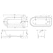 Hudson Reed Barnsbury 1690 x 750mm Freestanding Bath with Leg Sets - Unbeatable Bathrooms