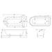 Hudson Reed Barnsbury 1690 x 750mm Freestanding Bath with Leg Sets - Unbeatable Bathrooms
