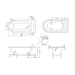 Hudson Reed Winterburn 15/1700mm Freestanding Shower Bath with Leg Sets - Unbeatable Bathrooms
