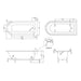 Hudson Reed Winterburn 15/1700mm Freestanding Shower Bath with Leg Sets - Unbeatable Bathrooms