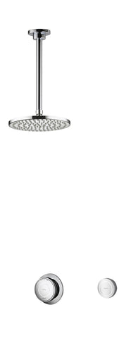 Rise Smart Concealed Shower Ceiling Mounted Drencher Head - Unbeatable Bathrooms