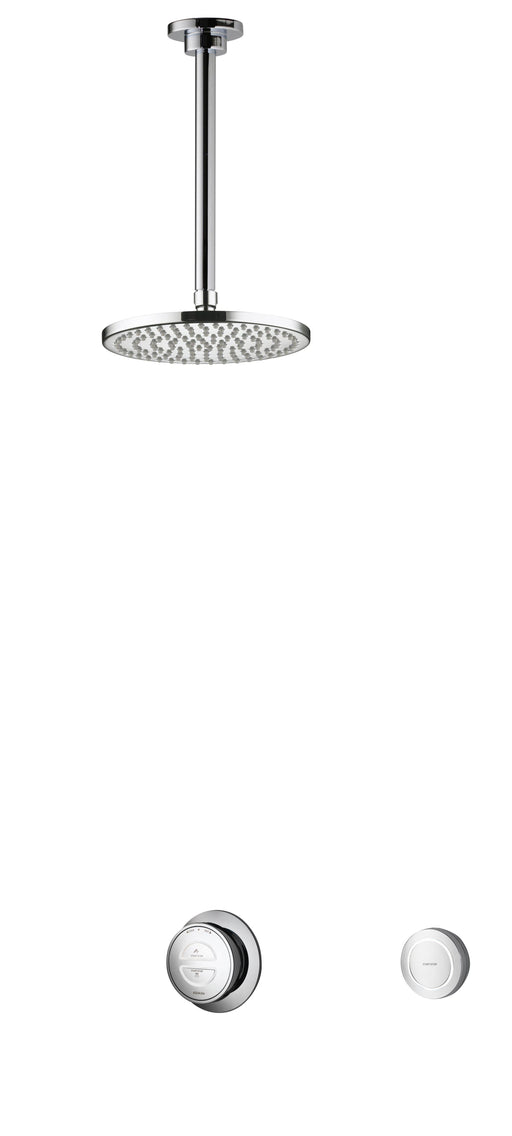 Rise Smart Concealed Shower Ceiling Mounted Drencher Head & Diverter - Unbeatable Bathrooms