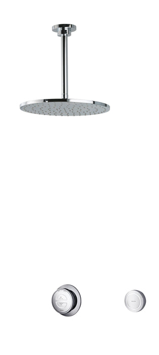 Rise Smart Concealed Shower Ceiling Mounted Drencher Head & Diverter - Unbeatable Bathrooms