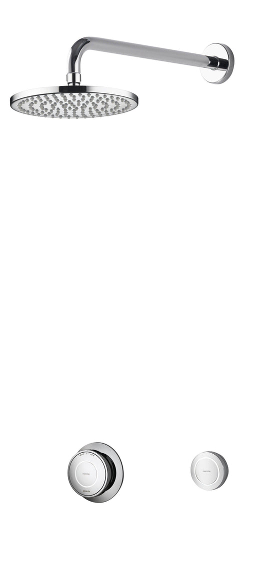 Rise Smart Concealed Shower with Wall Mounted Drencher Head - Unbeatable Bathrooms