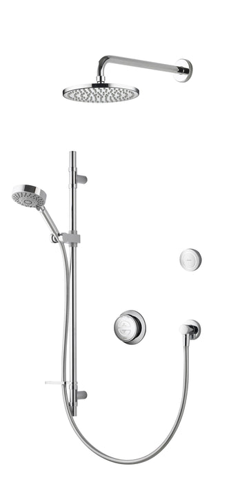 Aqualisa Rise Smart Concealed Shower with Slide Rail Kit, Diverter, Wall Mount Shower Head & Remote - Unbeatable Bathrooms