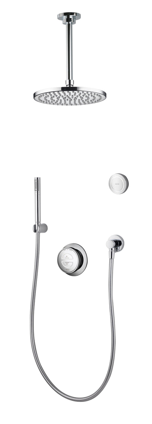 Rise Smart Concealed Shower, diverter 200mm ceiling mount metal fixed head, handshower accessory kit and remote control - Unbeatable Bathrooms