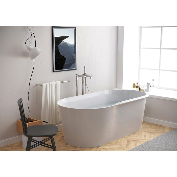 Roca Raina 1590 x 790mm Oval Stonex® Freestanding Bath - Unbeatable Bathrooms